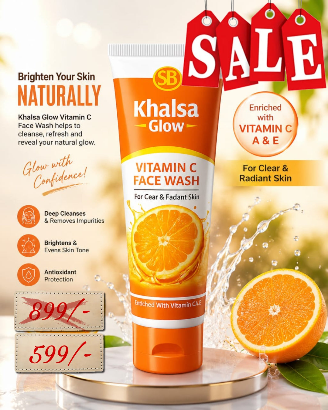 Khalsa Glow Rice Face Wash