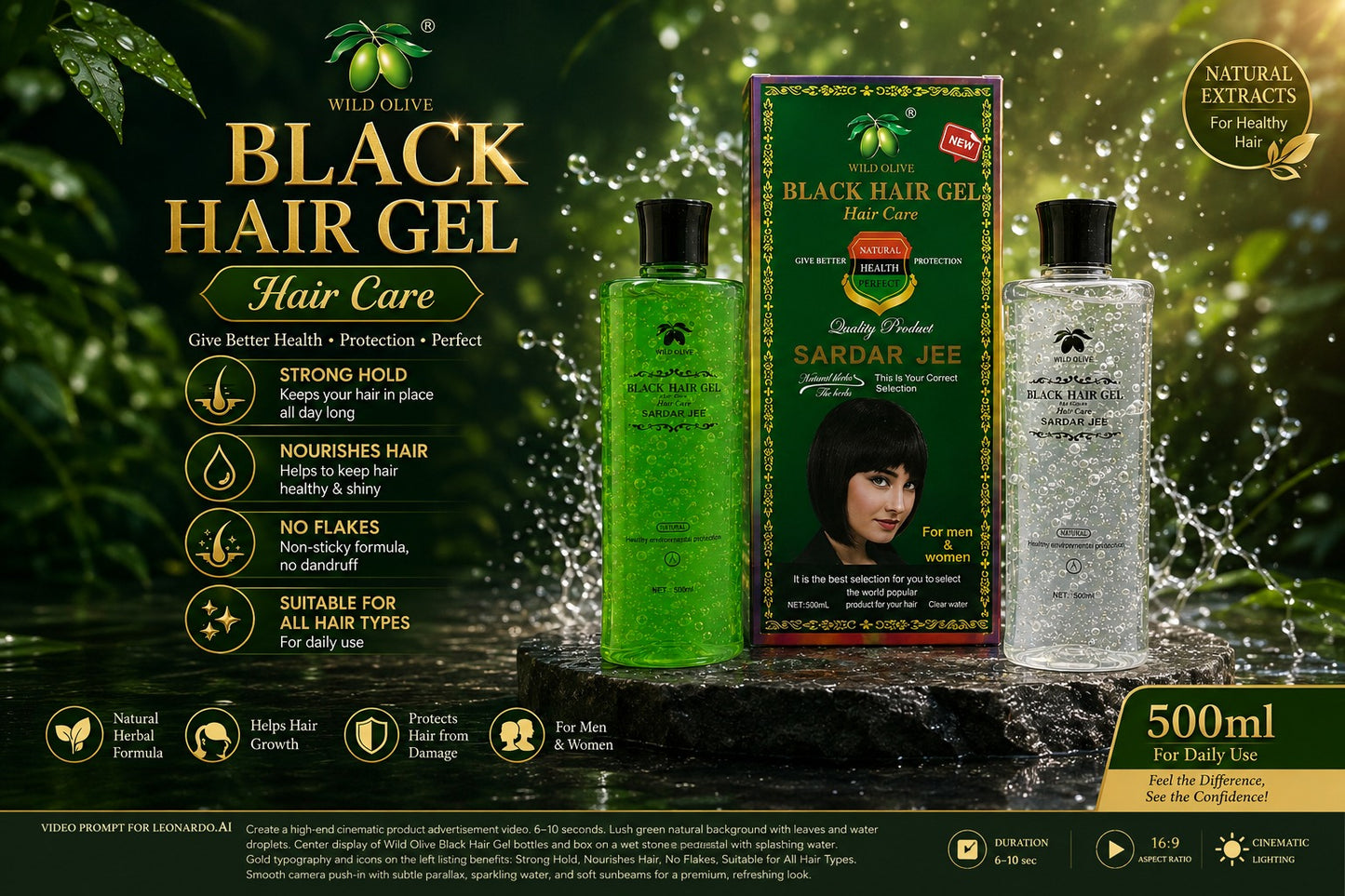 Sardar G Black Hair Colour Jel