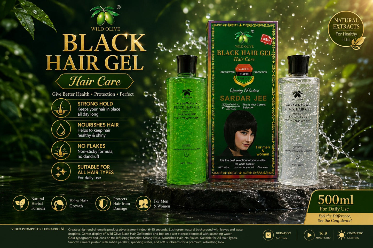 Sardar G Black Hair Colour Jel